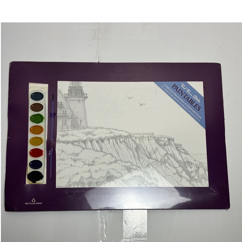 VTG Red Farm Studio Paintables Northern Lighthouse Kit 6 Scenes NEW Sealed Art